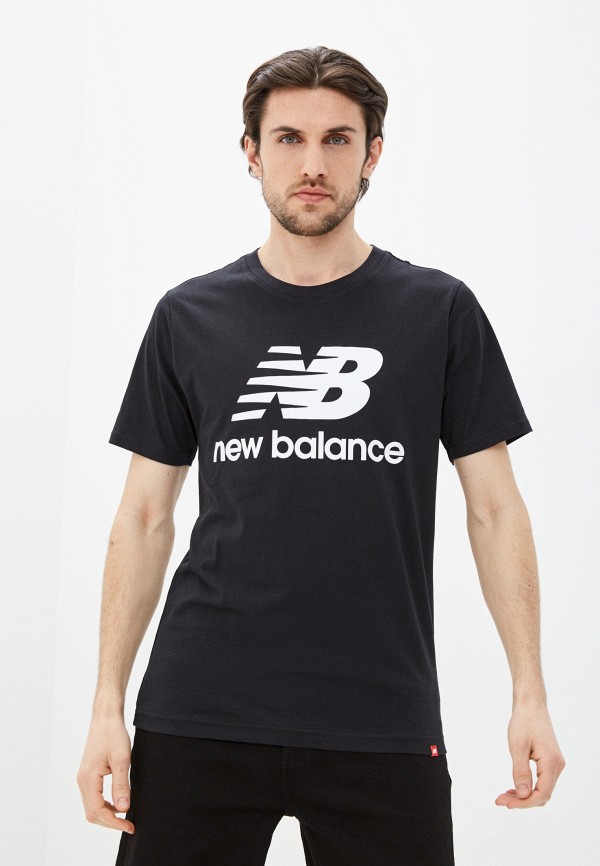 мужская футболка с коротким рукавом new balance, черная