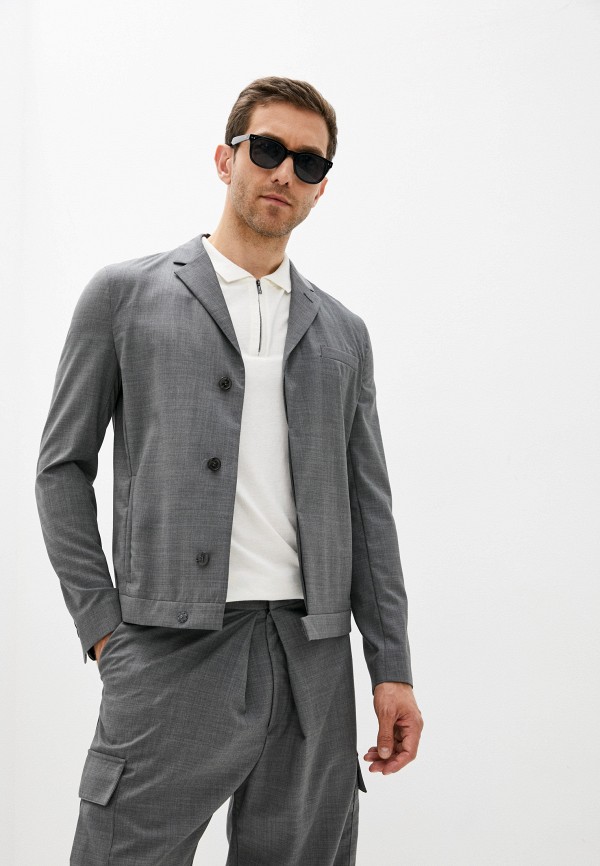 мужской пиджак emporio armani, серый