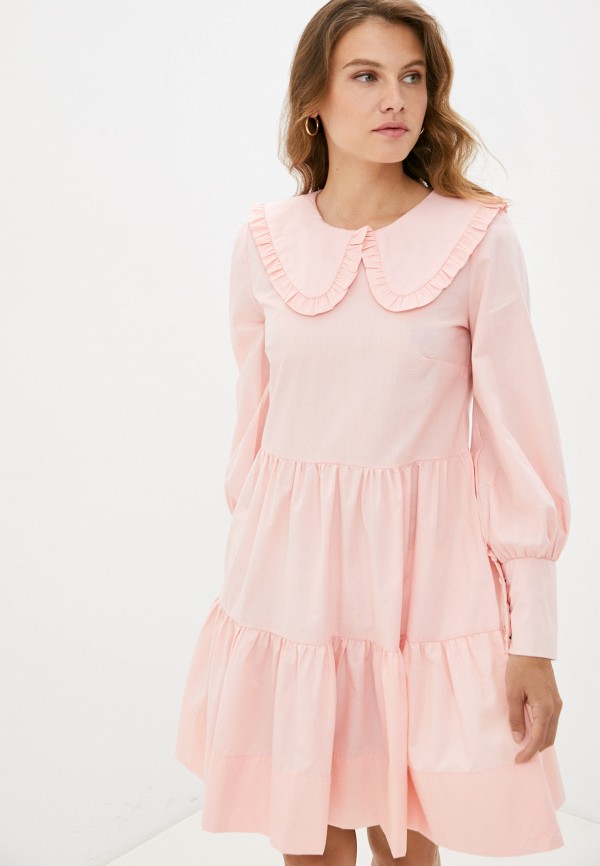 женское повседневные платье pink summer, розовое
