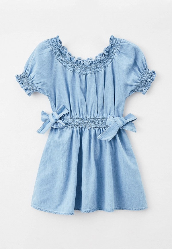 повседневные платье cotton on для девочки, голубое