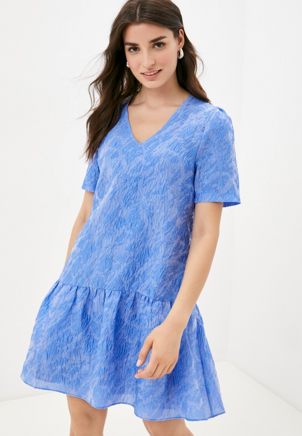 женское повседневные платье mbym, голубое