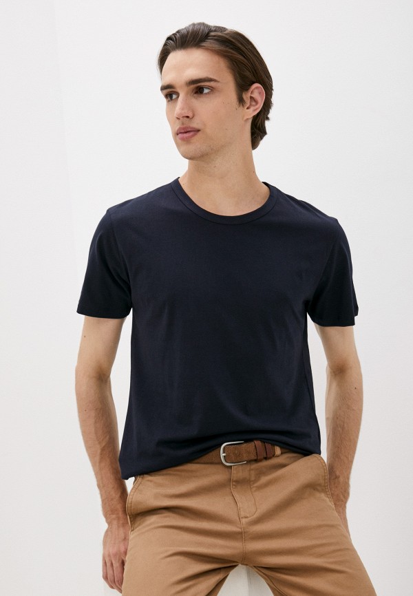 мужская футболка с коротким рукавом basics & more, синяя
