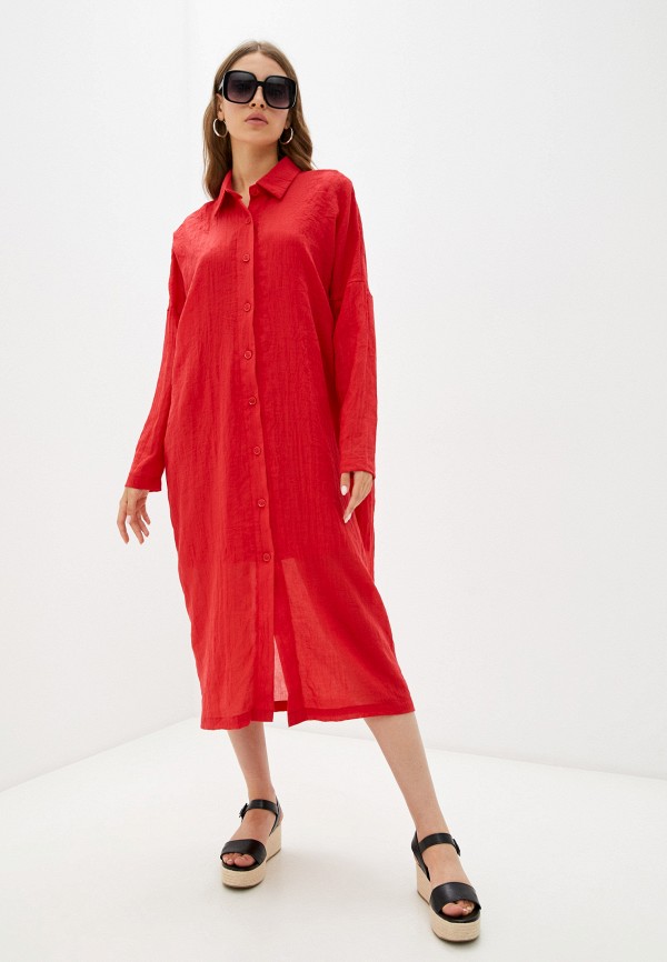 женское платье-рубашки rainrain, красное