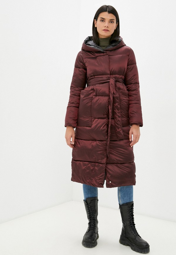 женская утепленные куртка fragarika, бордовая