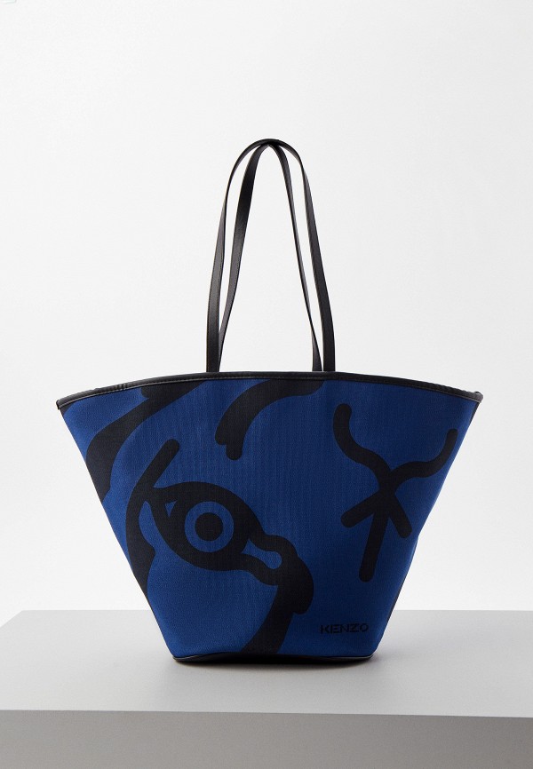 женская сумка-шоперы kenzo, синяя
