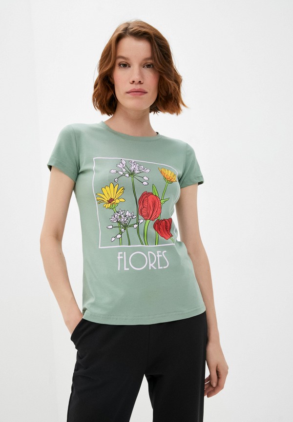 женская футболка winzor, зеленая