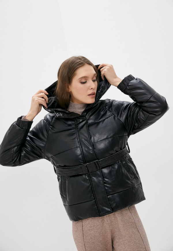 женская кожаные куртка lakressi, черная