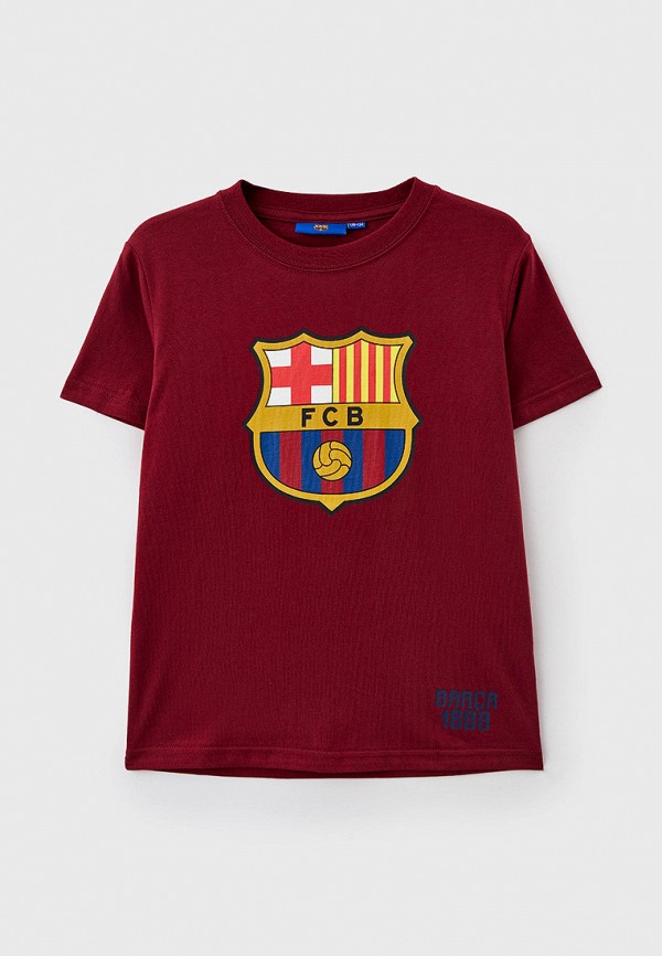 футболка с коротким рукавом atributika & club для мальчика, бордовая