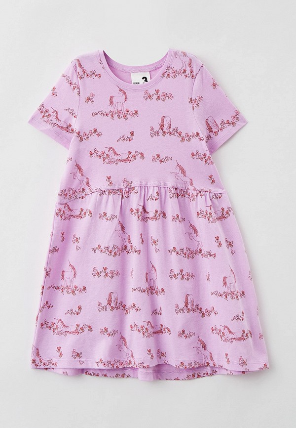 повседневные платье cotton on для девочки, фиолетовое