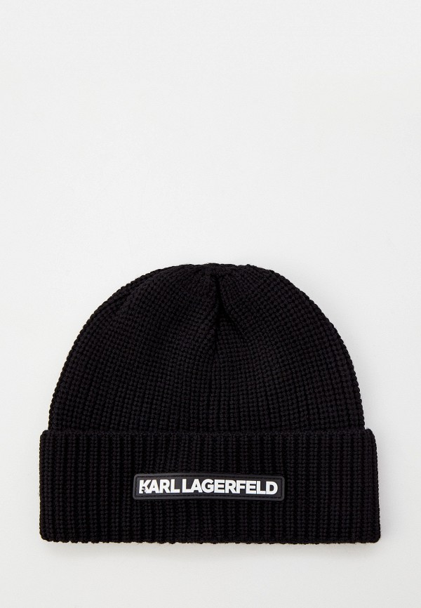 женская шапка karl lagerfeld, черная