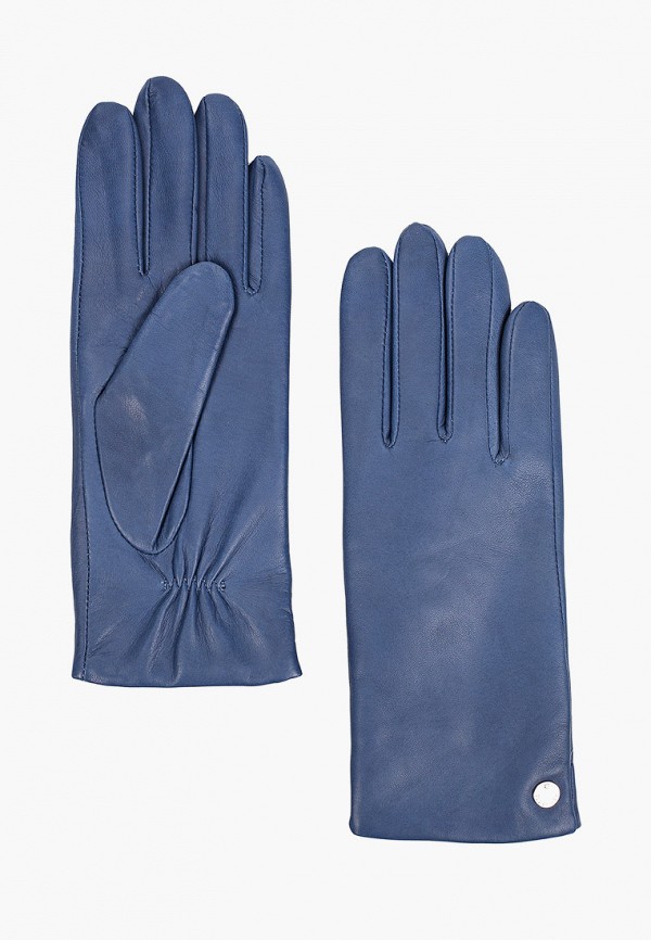 женские кожаные перчатки fabretti, синие