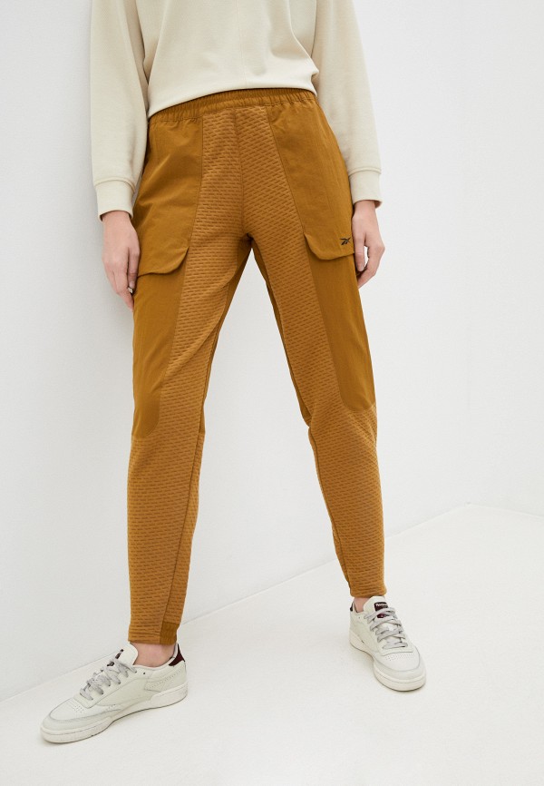 женские спортивные брюки reebok, коричневые