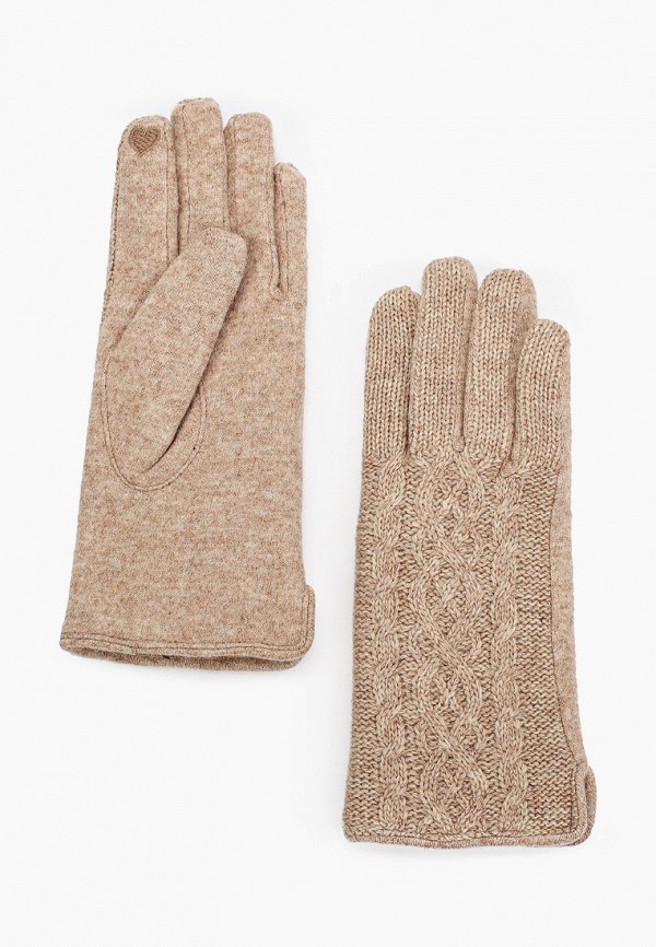 женские текстильные перчатки fabretti, бежевые