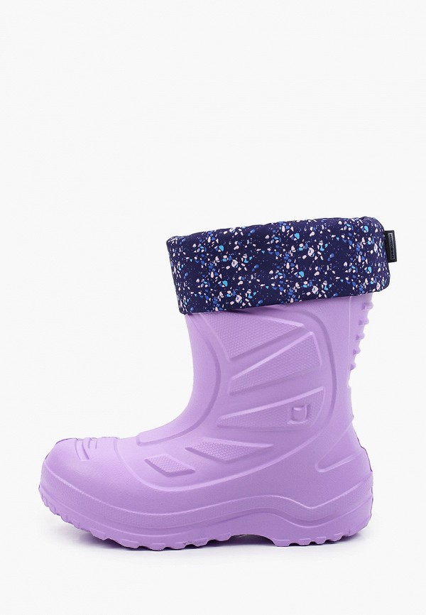резиновые сапоги котофей для девочки, фиолетовые