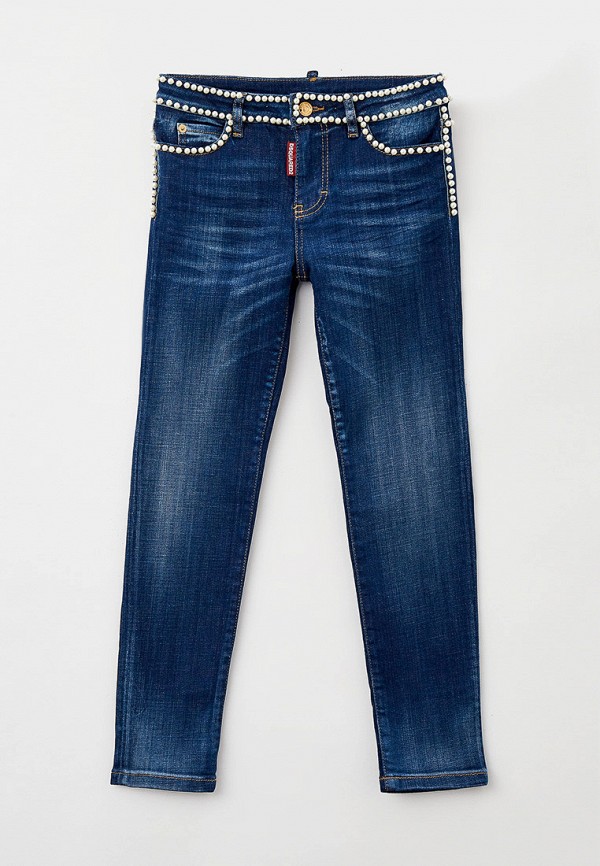 джинсы dsquared2 для девочки, синие