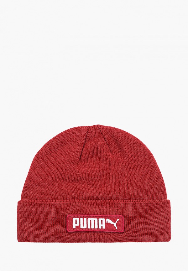 женская шапка puma, бордовая