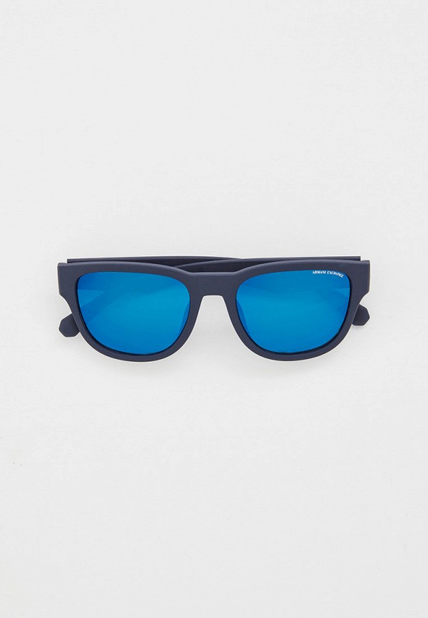 мужские круглые солнцезащитные очки armani exchange, синие