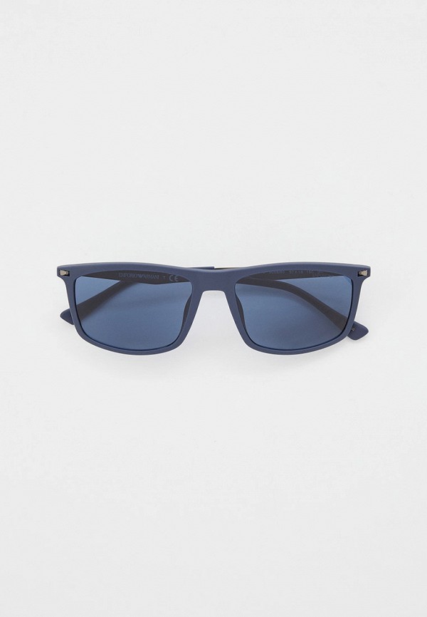 мужские квадратные солнцезащитные очки emporio armani, синие