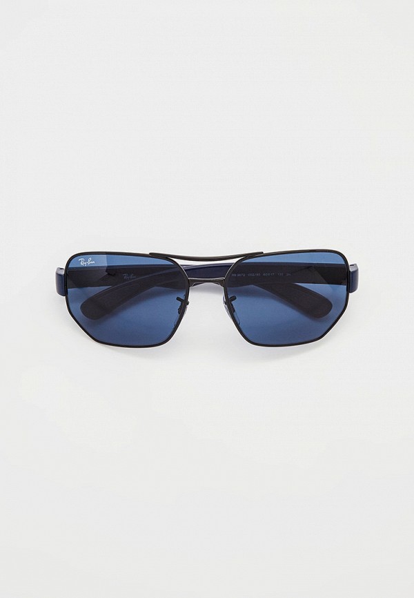 женские квадратные солнцезащитные очки ray ban, синие