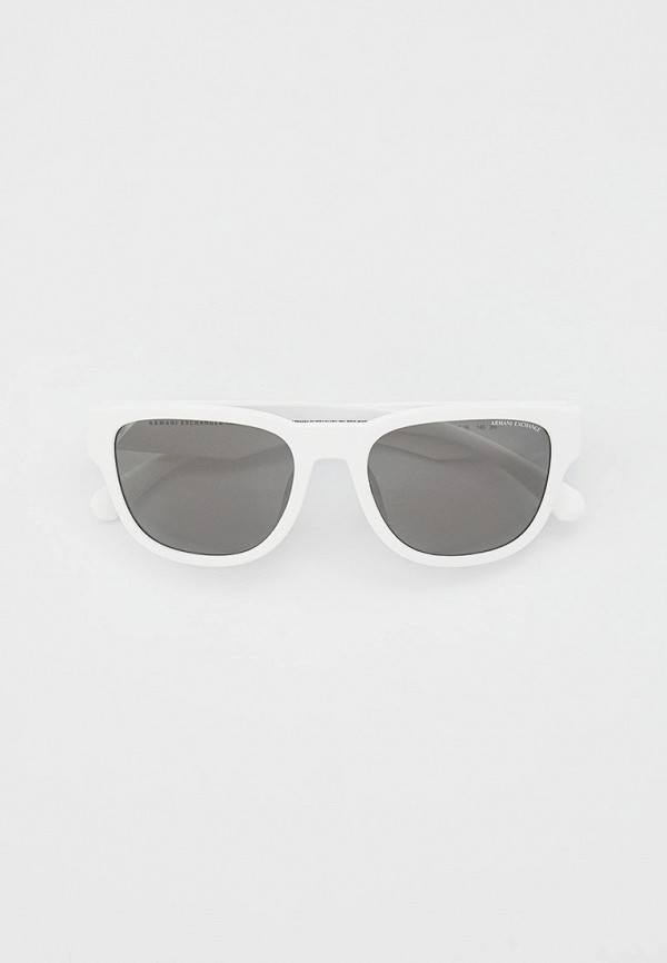 мужские квадратные солнцезащитные очки armani exchange, белые