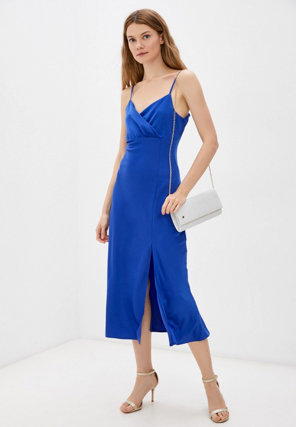 женское платье-комбинация hey look, синее