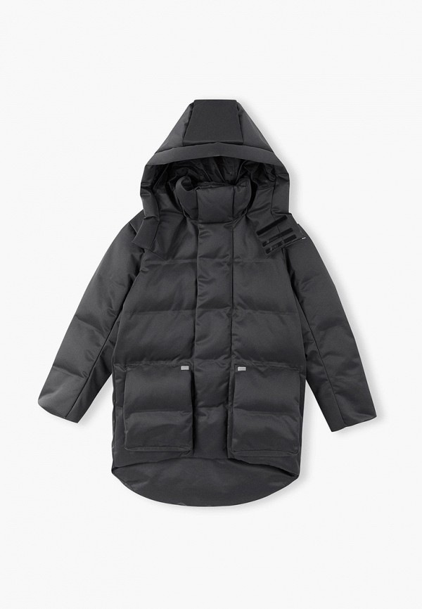 утепленные куртка reima для мальчика, черная