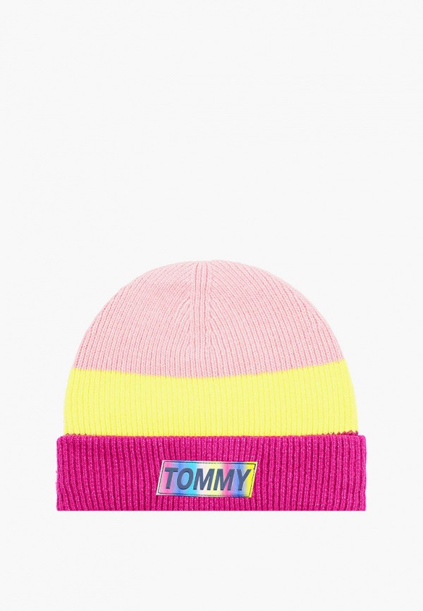 шапка tommy hilfiger для девочки, разноцветная