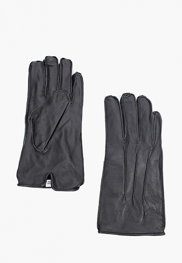 мужские кожаные перчатки selected homme, черные