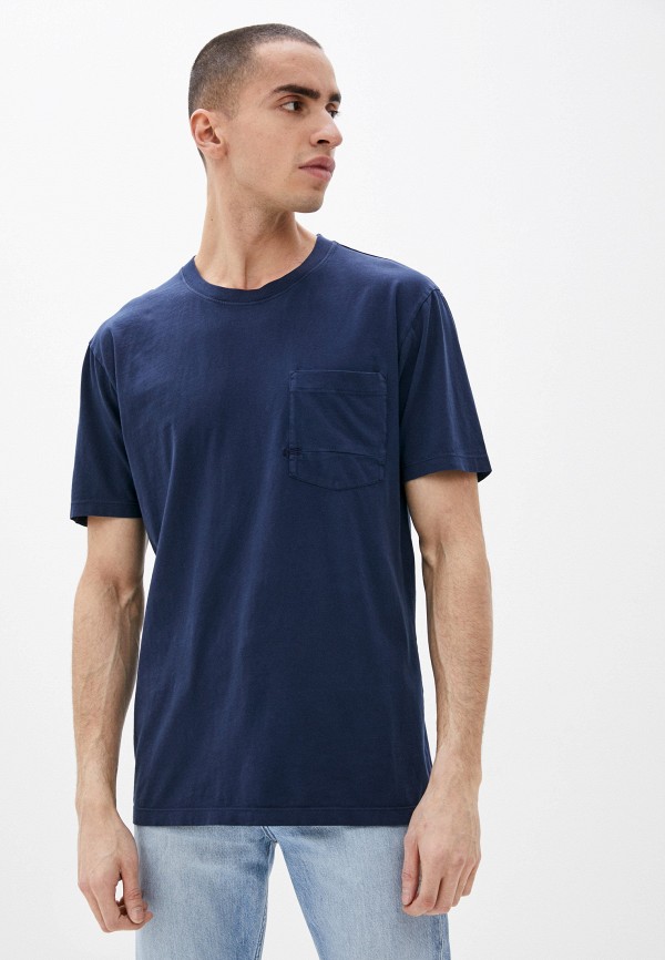 мужская футболка с коротким рукавом denham, синяя