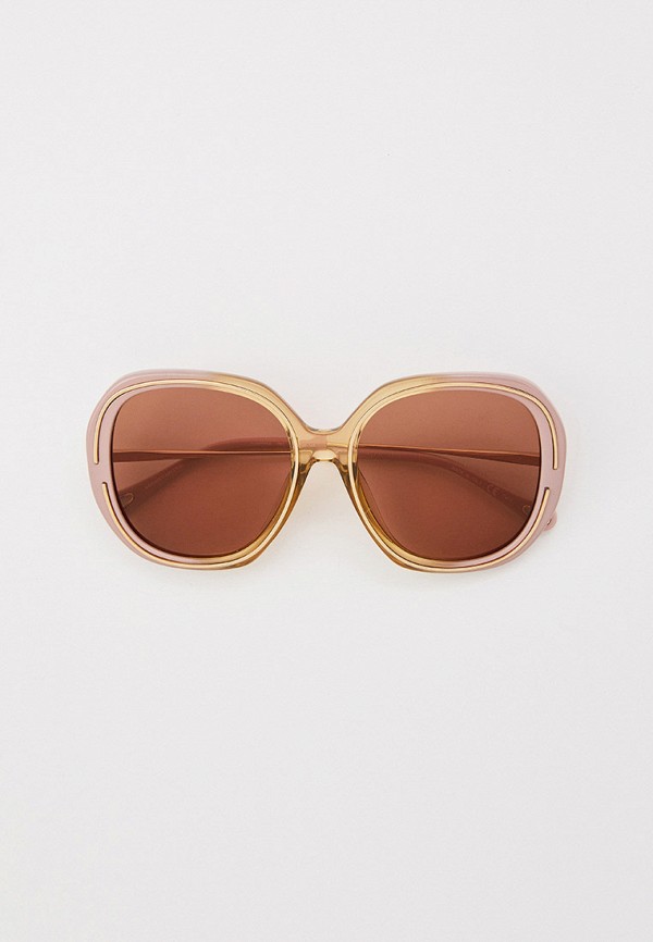 женские круглые солнцезащитные очки chloe, розовые