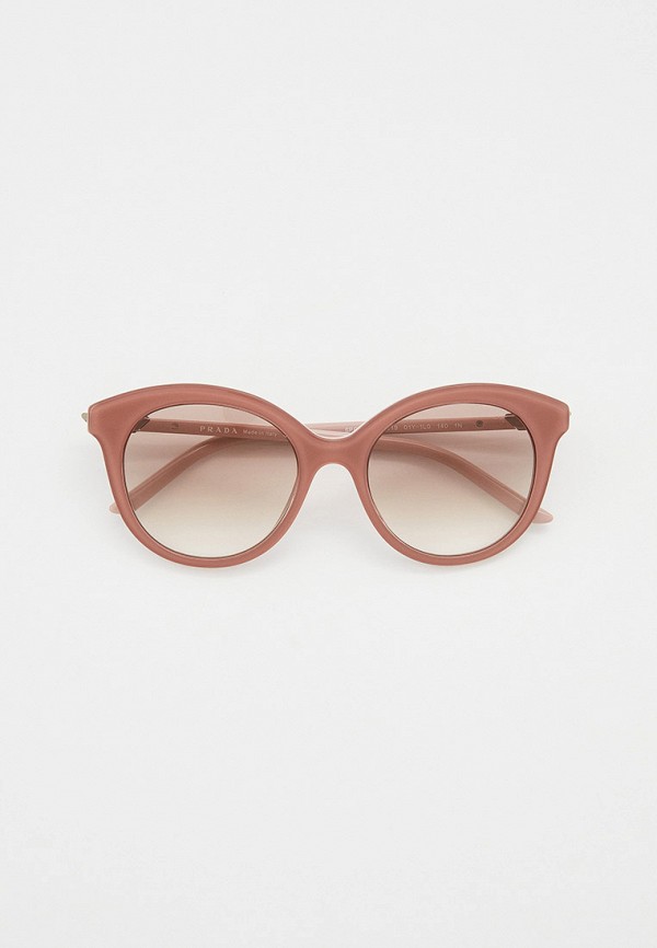женские солнцезащитные очки кошачьи глаза prada, розовые