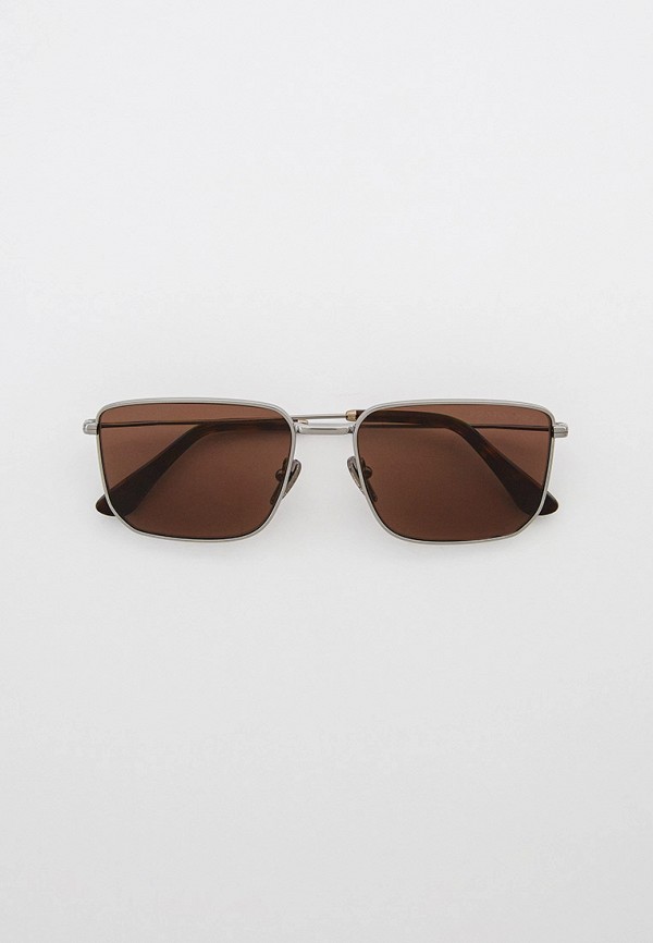 мужские квадратные солнцезащитные очки prada, серебряные