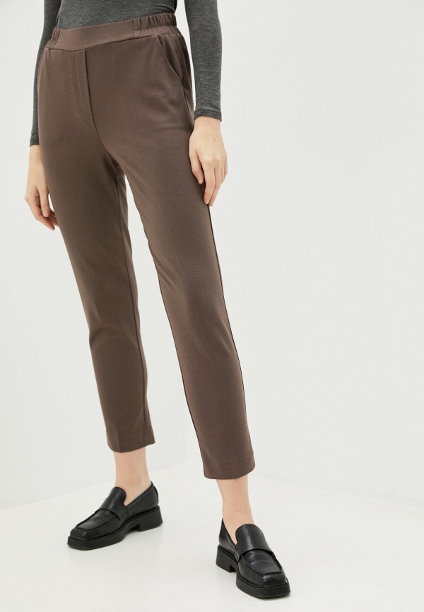 женские зауженные брюки moona store, коричневые