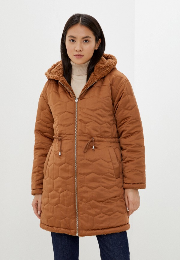 женская утепленные куртка pimkie, коричневая