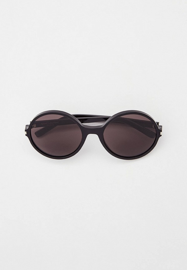 женские круглые солнцезащитные очки saint laurent, черные