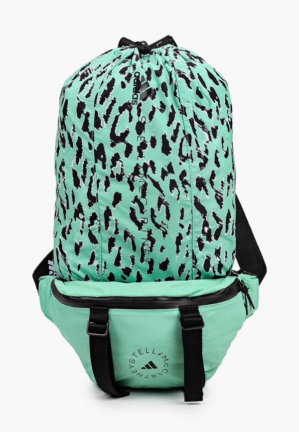 женская поясные сумка adidas by stella mccartney, зеленая