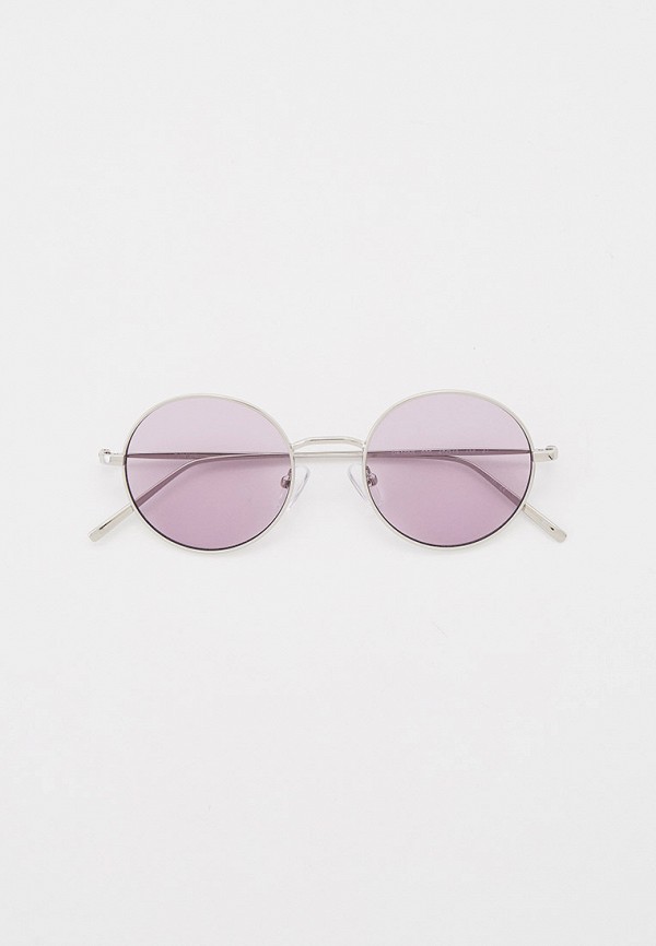 женские круглые солнцезащитные очки dkny, серебряные