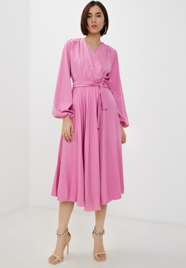 женское платье с запахом fridaymonday, розовое