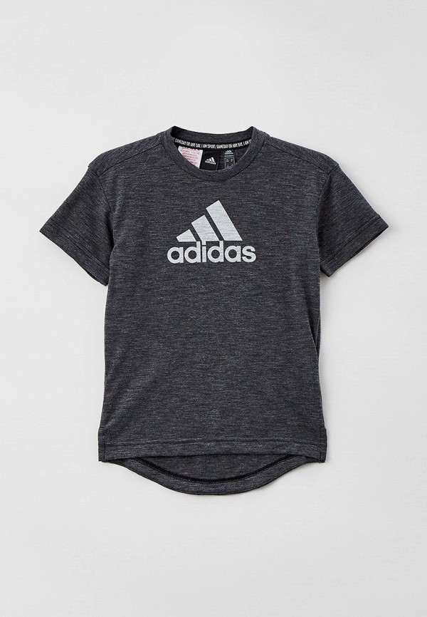 футболка с коротким рукавом adidas для мальчика, серая