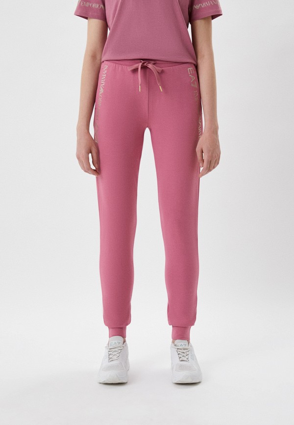 женские спортивные брюки ea7, розовые