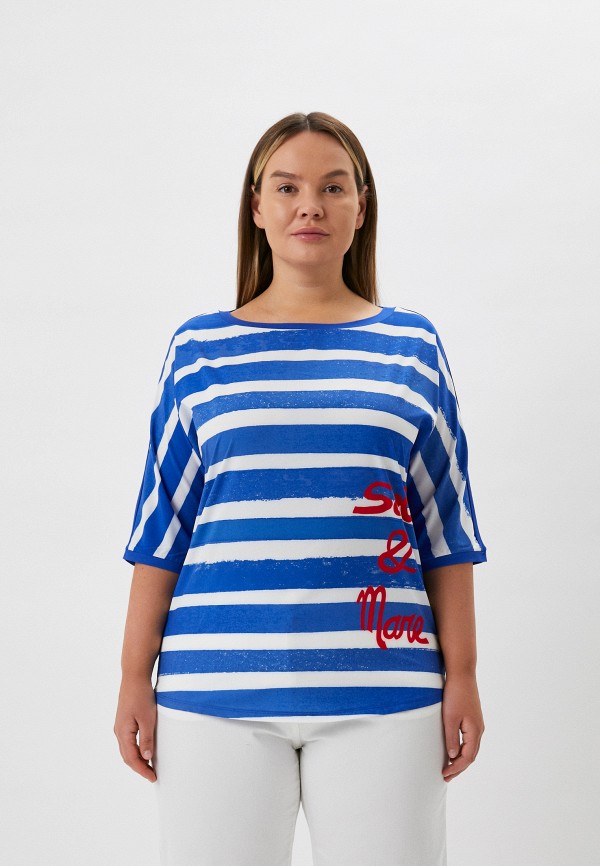 женская футболка marina rinaldi sport, синяя