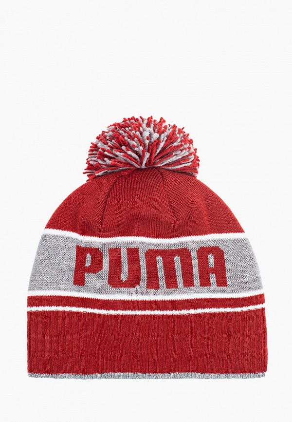 женская шапка puma, красная