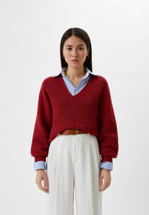 женский пуловер polo ralph lauren, бордовый