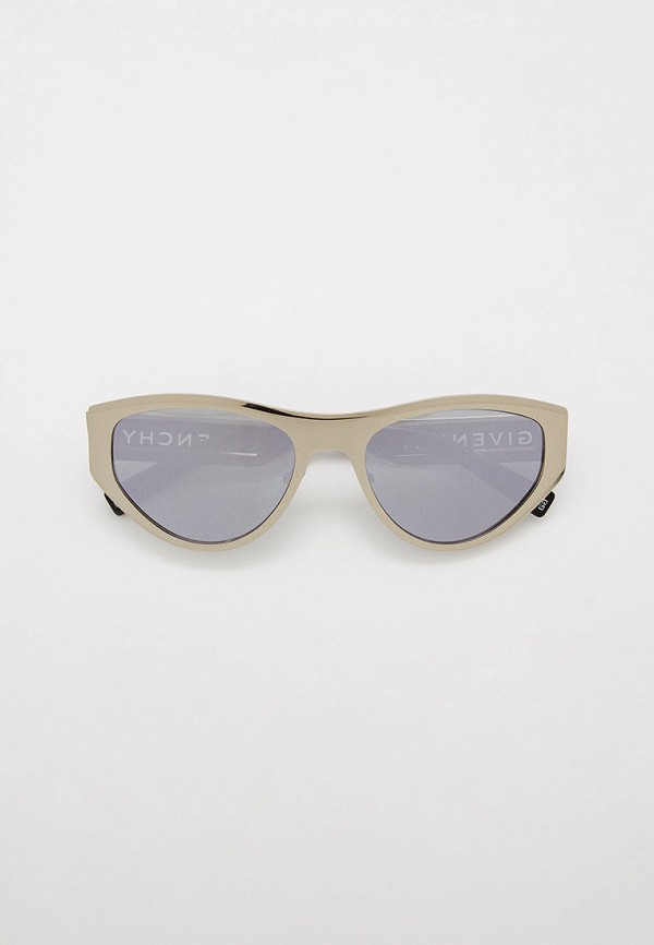 женские солнцезащитные очки кошачьи глаза givenchy, серебряные