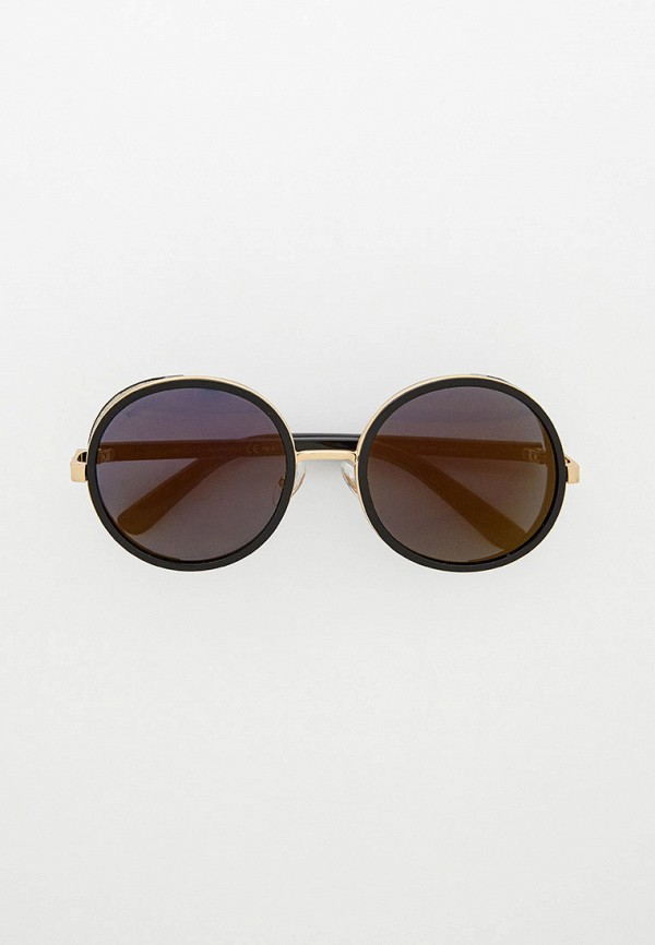 женские круглые солнцезащитные очки jimmy choo, золотые
