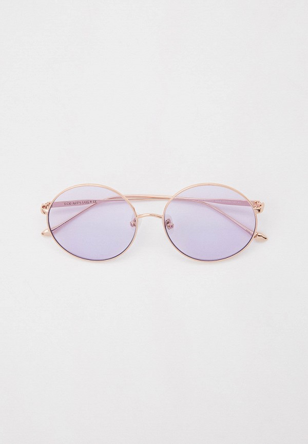 женские круглые солнцезащитные очки for art’s sake, золотые