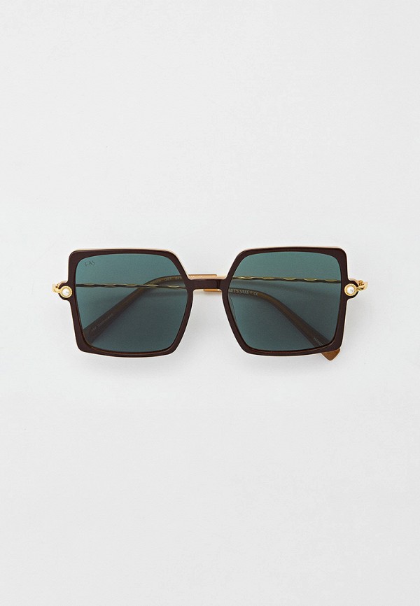 женские квадратные солнцезащитные очки for art’s sake, коричневые