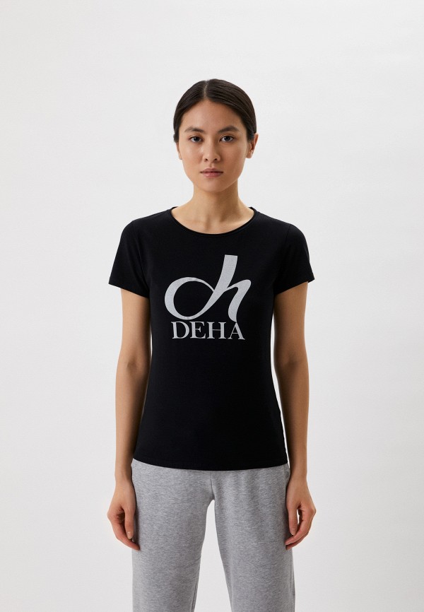 женская спортивные футболка deha, черная