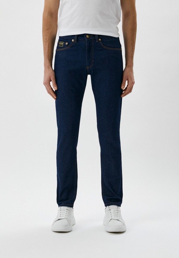 мужские зауженные джинсы versace, синие