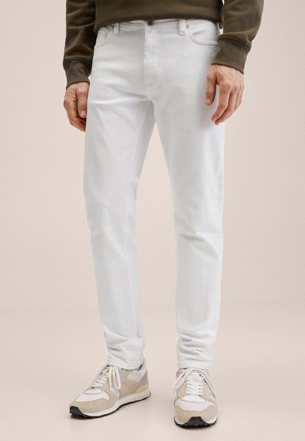 мужские прямые джинсы mango man, белые